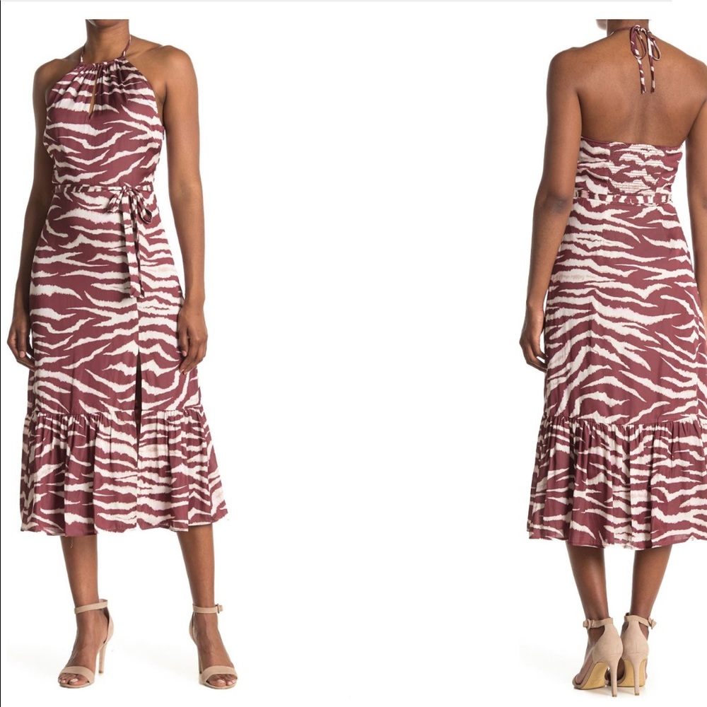 NWT Paige jade zebra stripe print dress 🤎